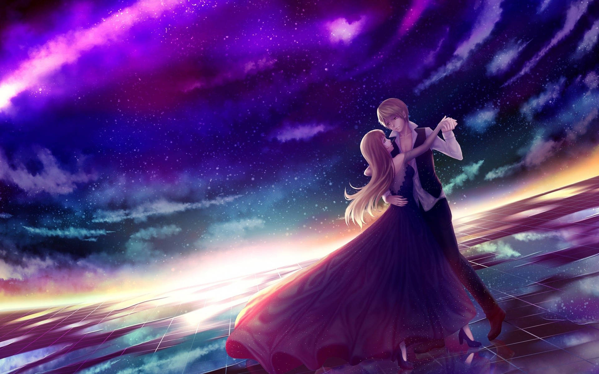 Download Romantic Anime Dance Wallpaper