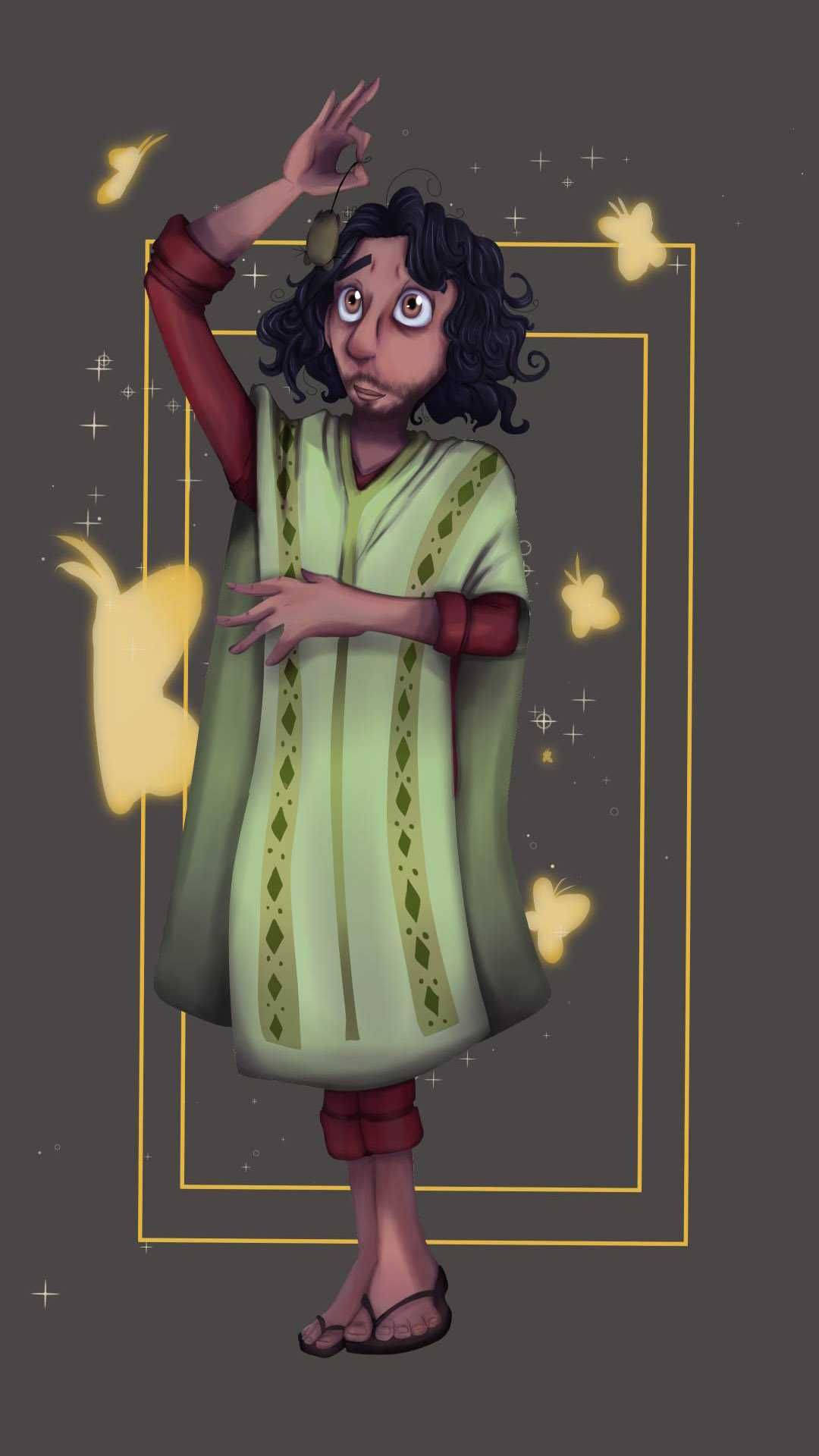 Download Bruno Madrigal With Butterflies Wallpaper