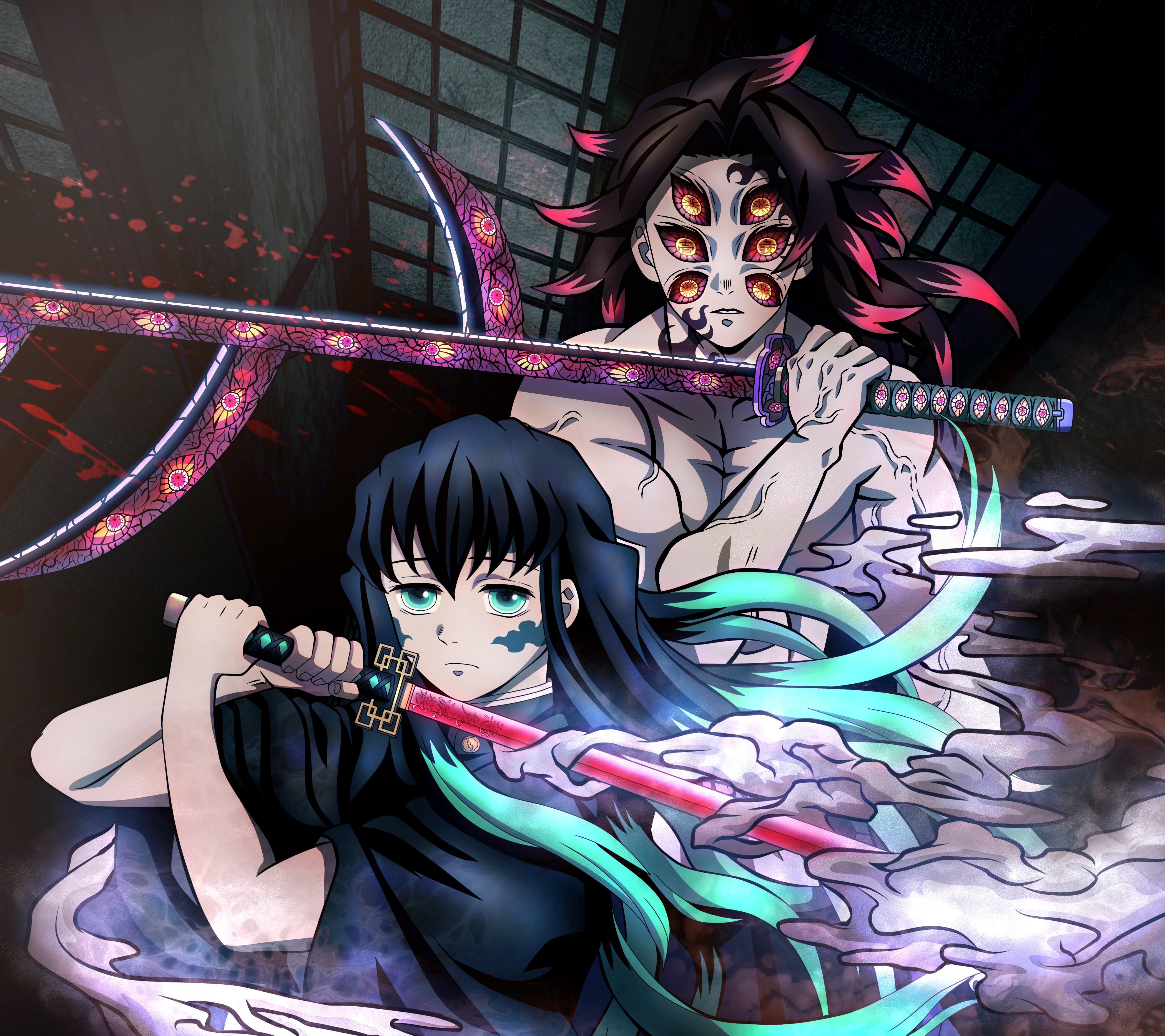 Tokyo demons. Демон Slayer Kimetsu. Демон Slayer Kimetsu no Yaiba. Клинок рассекающий демонов Муичиро Токито. Демон Slayer Kimetsu Кокушибо.