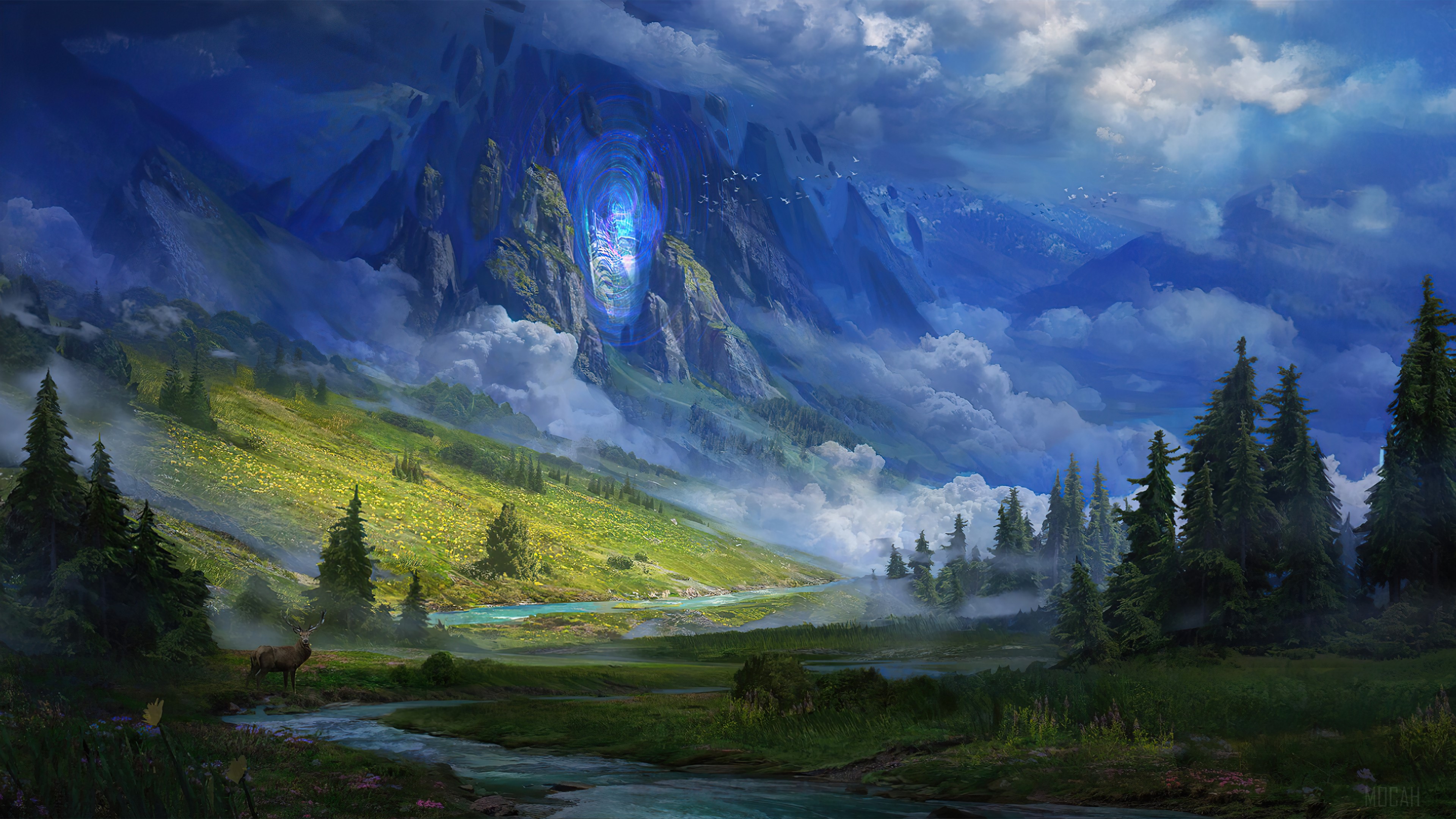 Fantasy, Mountain, Landscape, Digital Art 4k Gallery HD Wallpaper