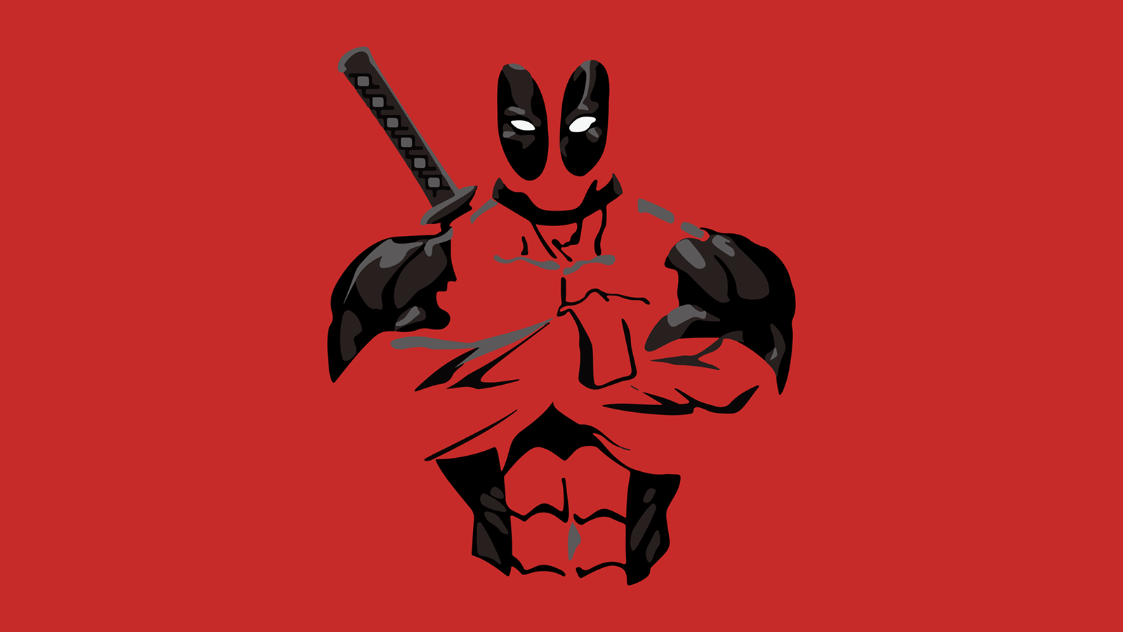 Wallpaper, drawing, illustration, cartoon, demon, Deadpool, hand, sketch 1600x900