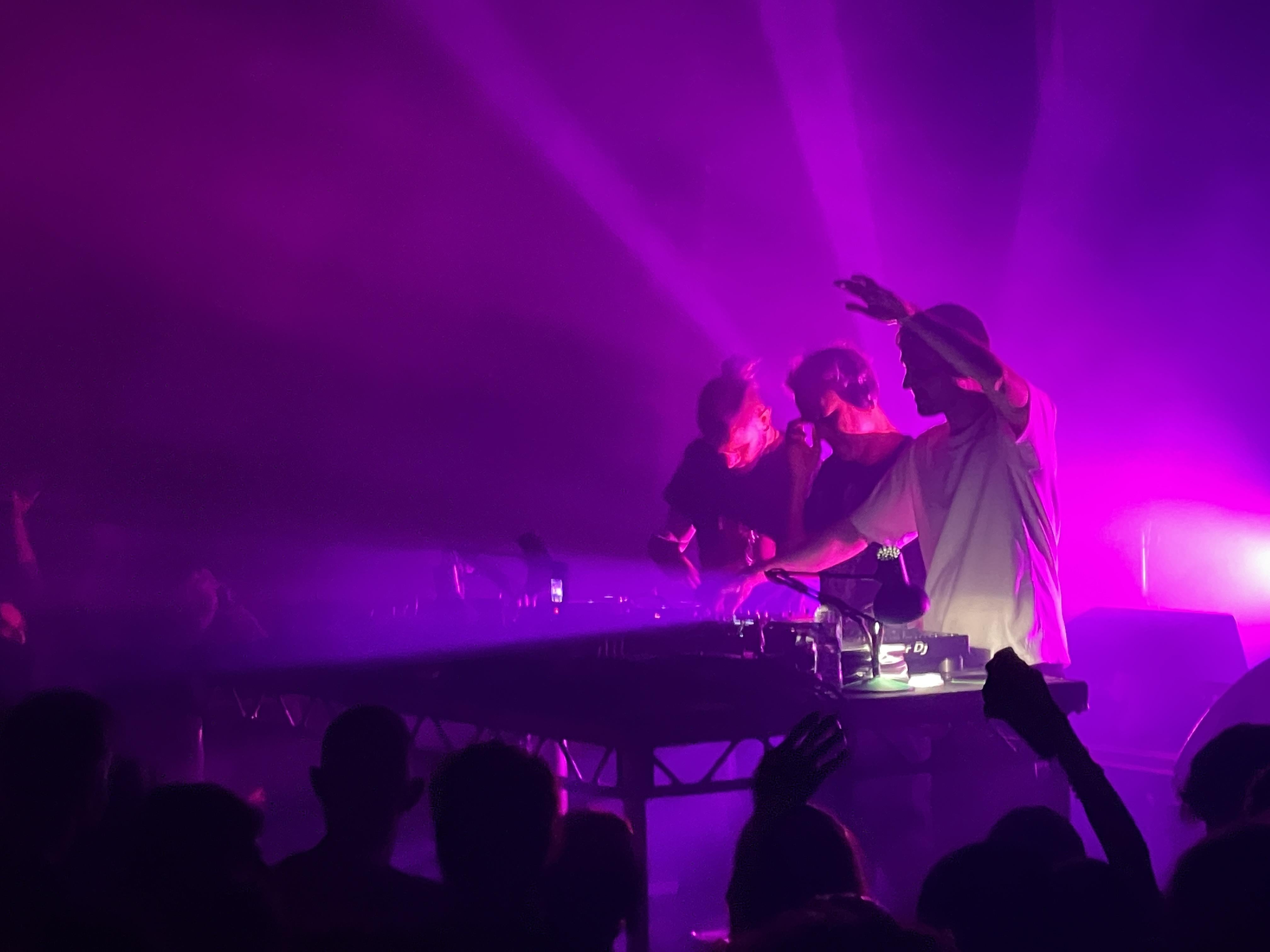 Photos from Skrillex, Fred Again, and Four Tet at the Electric Ballroom surprise set in London, UK