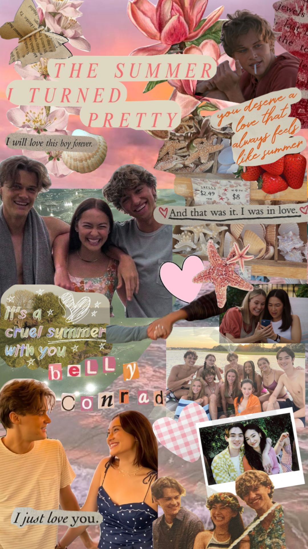 #tsitp #collage #thesummeriturnedpretty #conradfisher #jeremiahfisher #bellyconklin #books #summer