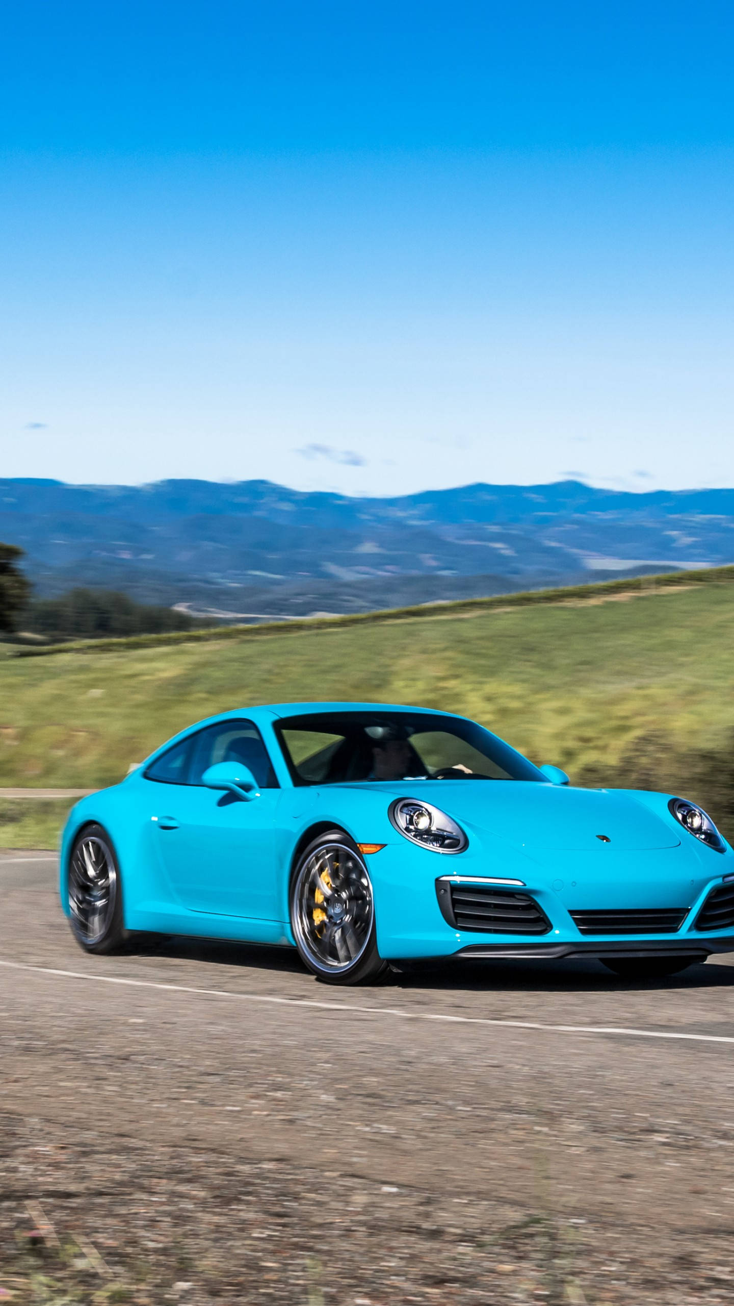 Download Light Blue Porsche 911 Wallpaper