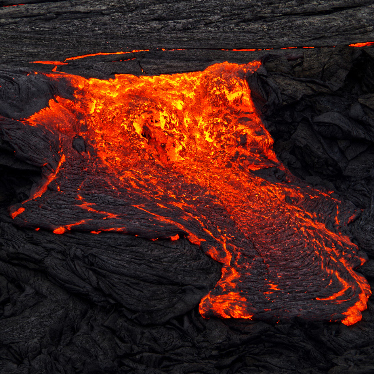 Lava flow volcano eruption Wall Mural