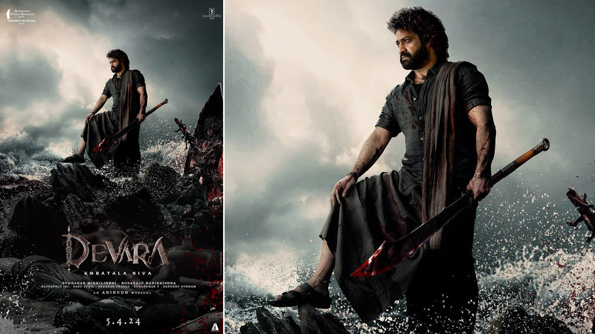 NTR 30 Titled Devara: Jr NTR Looks Intense In The First Look Poster of His Upcoming Film (View Pic)