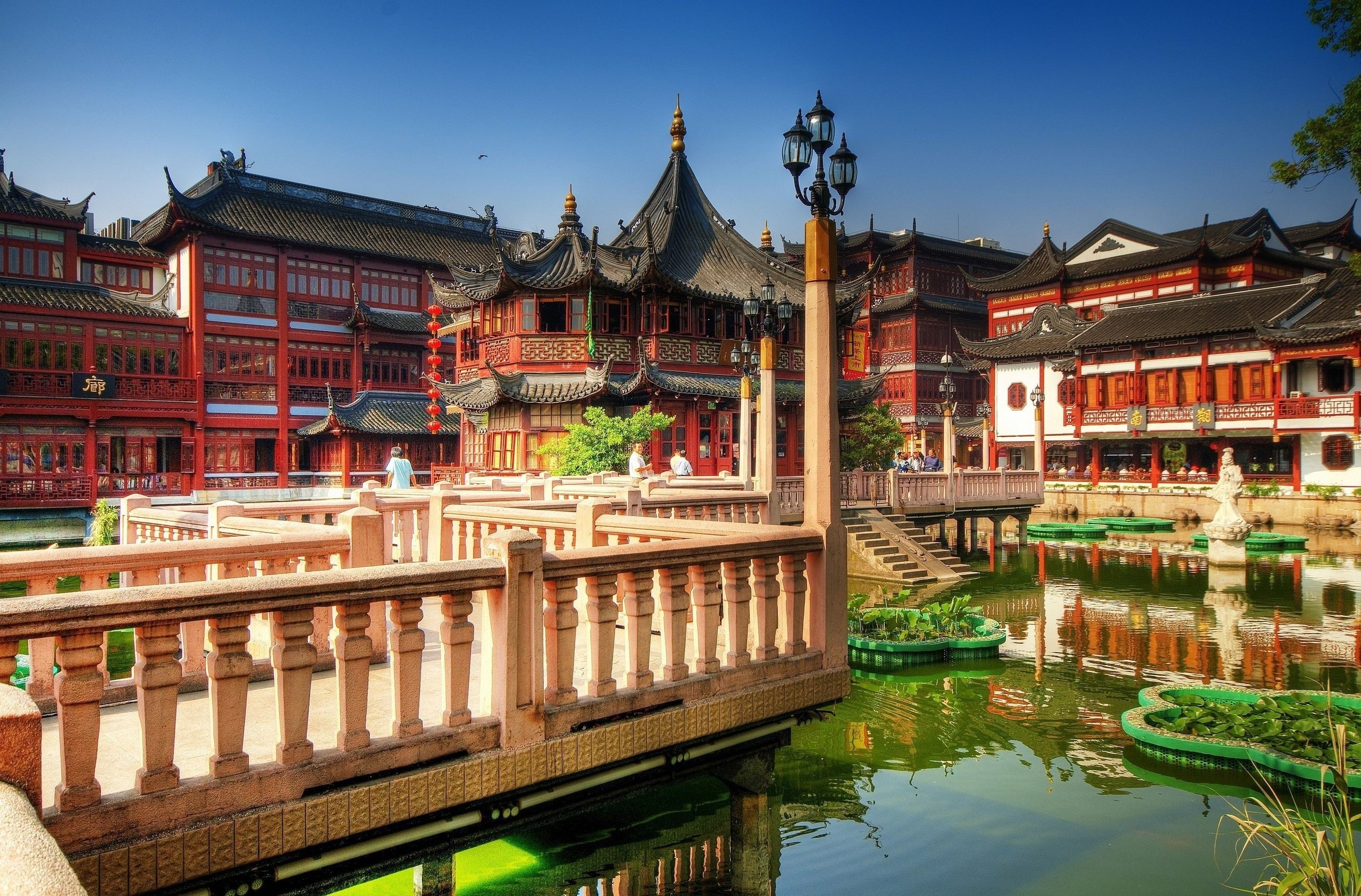 Tea Palace, China, Shanghai, Palace Gallery HD Wallpaper