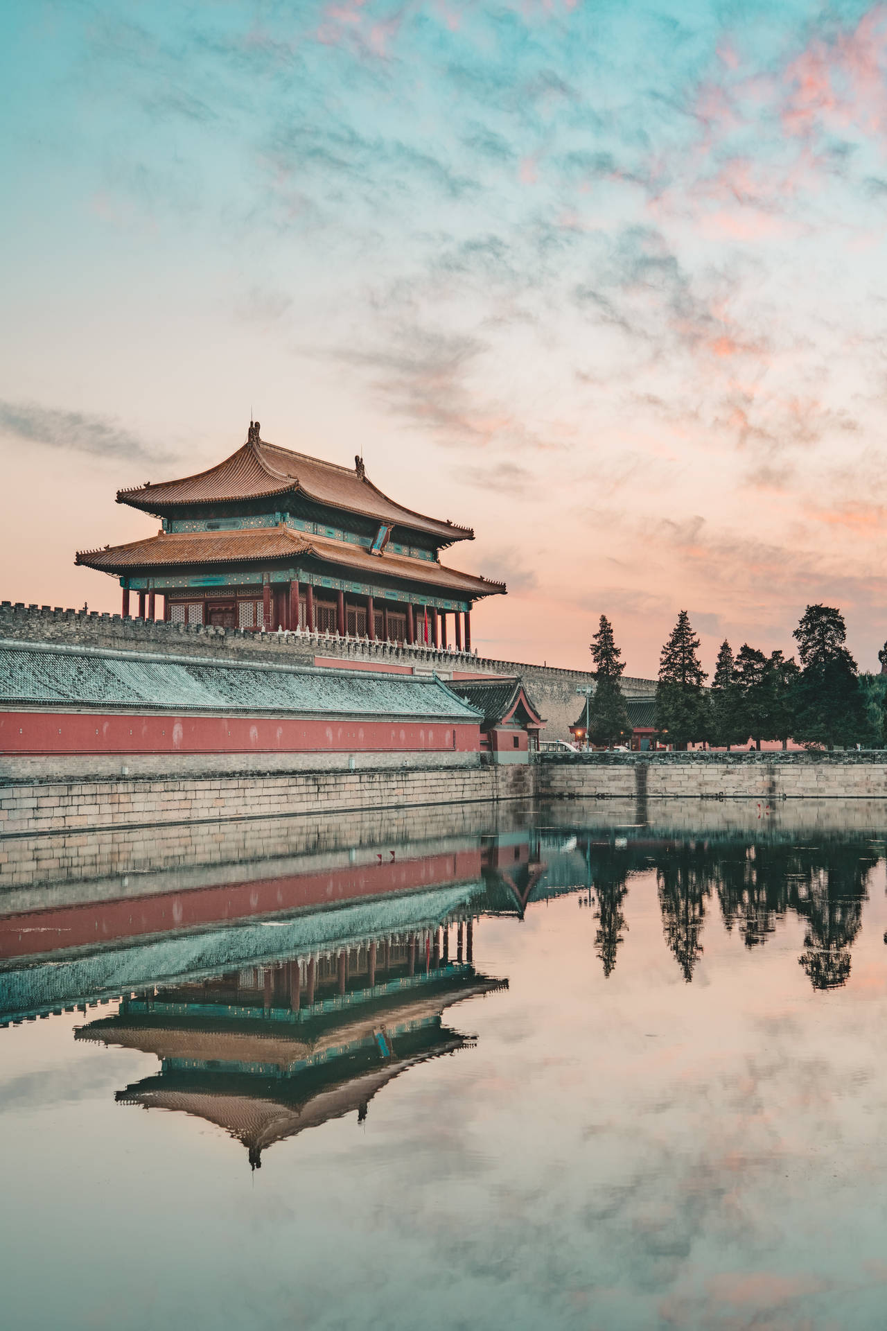 Download Forbidden City Palace Reflection Phone Wallpaper
