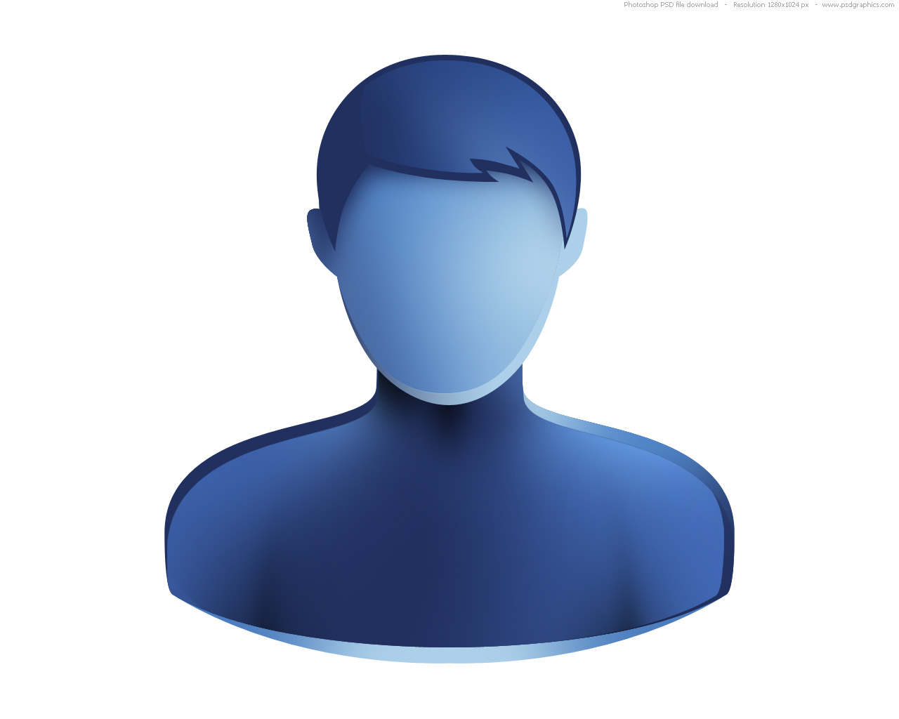 Blue User Icon PNG Transparent Background, Free Download