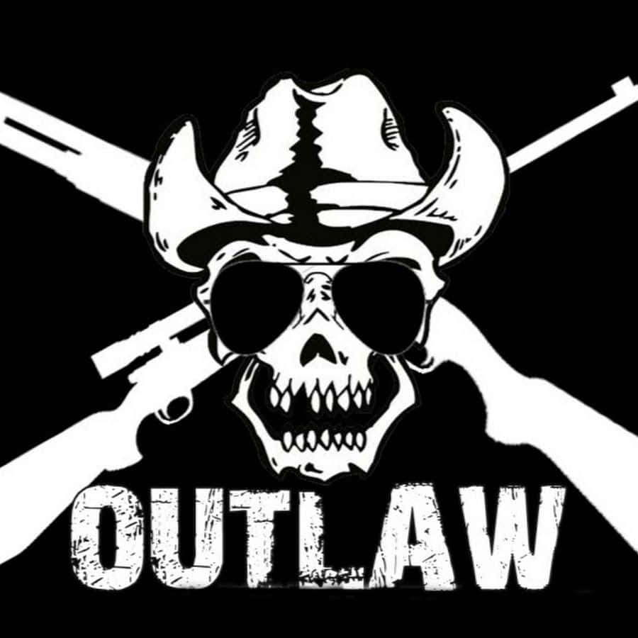 Download Outlaw Skull Cowboy Hat Wallpaper