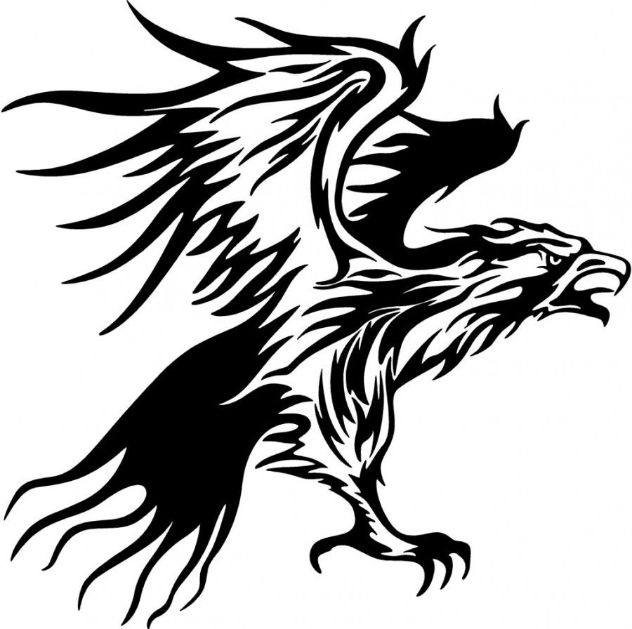 Tribal Flaming Eagle Tattoo Design: Real Photo, Picture, Image