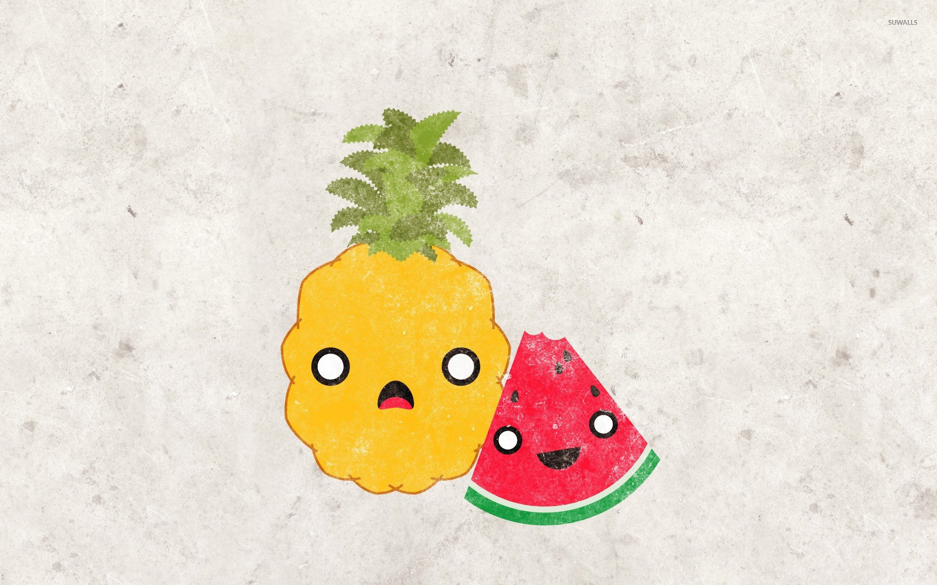 Pineapple and watermelon wallpaper Art wallpaper