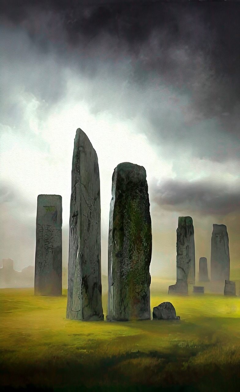 Download Stonehenge Standing Stones Storm Royalty Free Stock Illustration Image