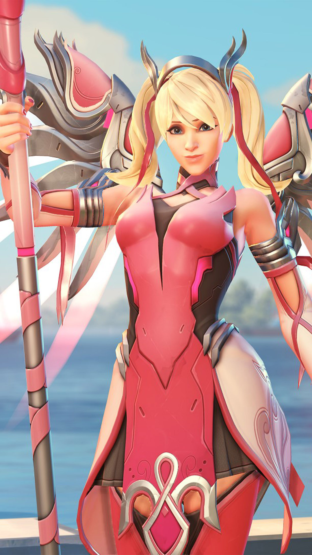 Pink Mercy Overwatch 4K Ultra HD Mobile Wallpaper