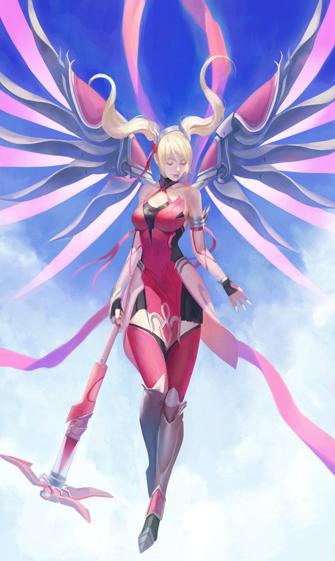 Pink Mercy. Mercy overwatch, Overwatch wallpaper, Overwatch