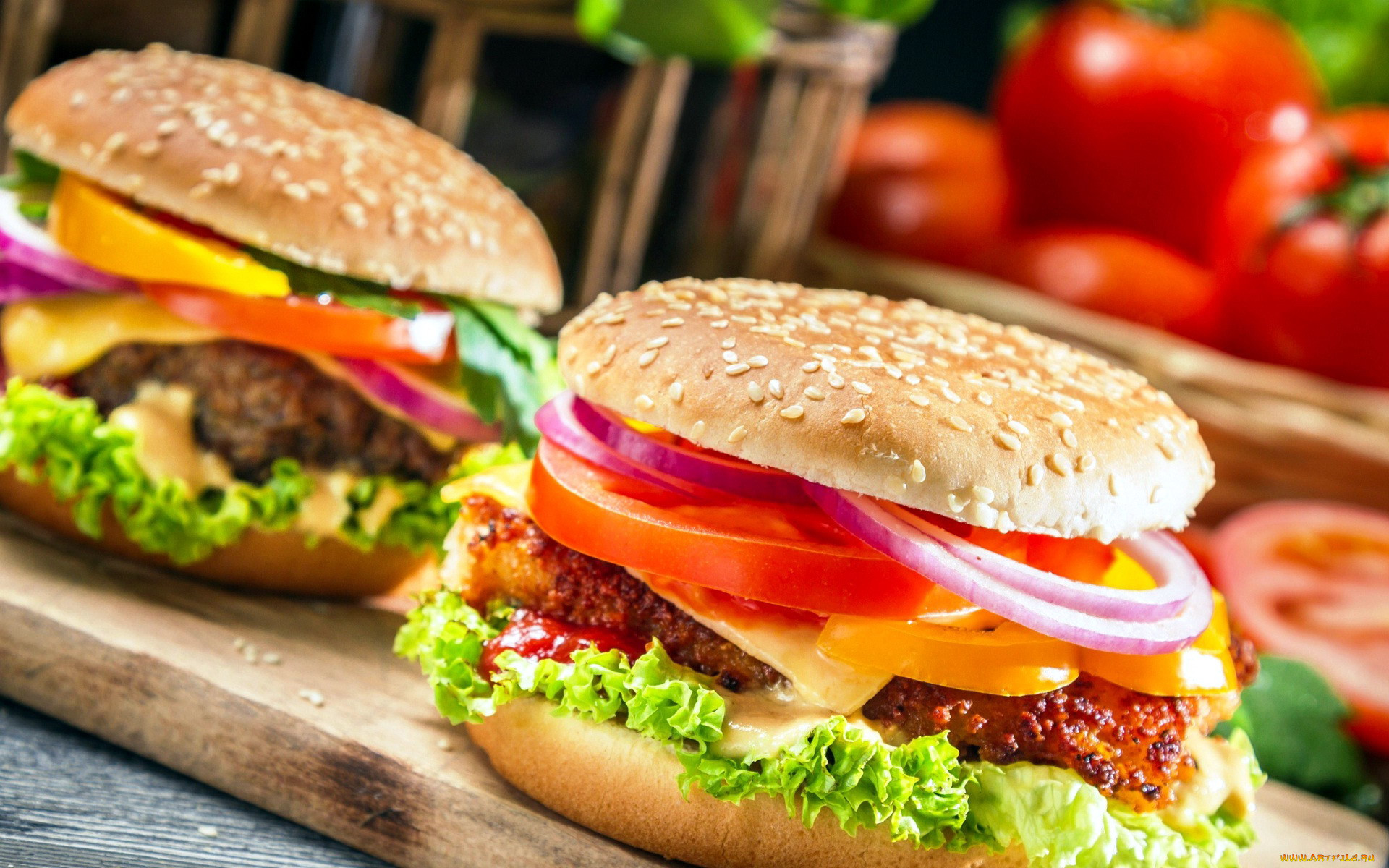Food Burger HD Wallpaper