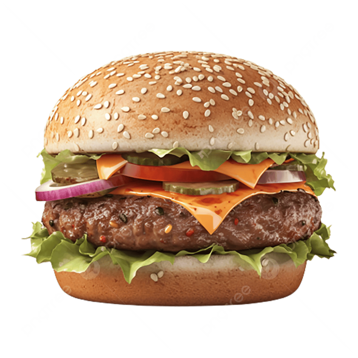 Burger Onion PNG Transparent Image Free Download