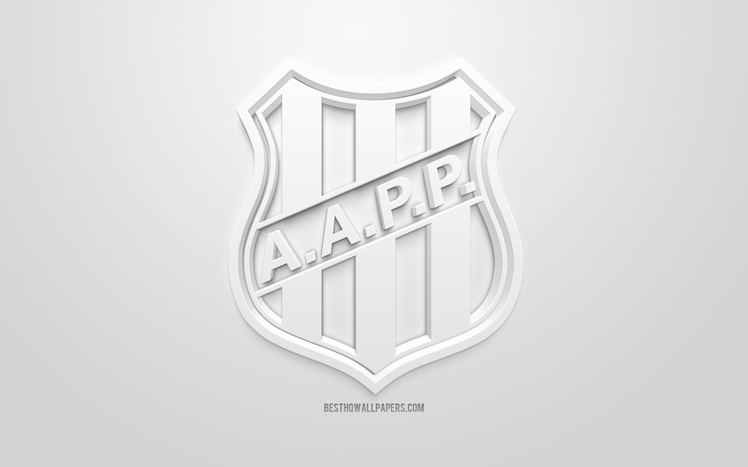 Download imagens Ponte Preta, criativo logo 3D, fundo preto, 3D emblema, Brasileiro de clubes de futebol, Serie B, Campinas, Brasil, Arte 3D, futebol, elegante logotipo 3D, Associacao Atletica Ponte Preta monitor com