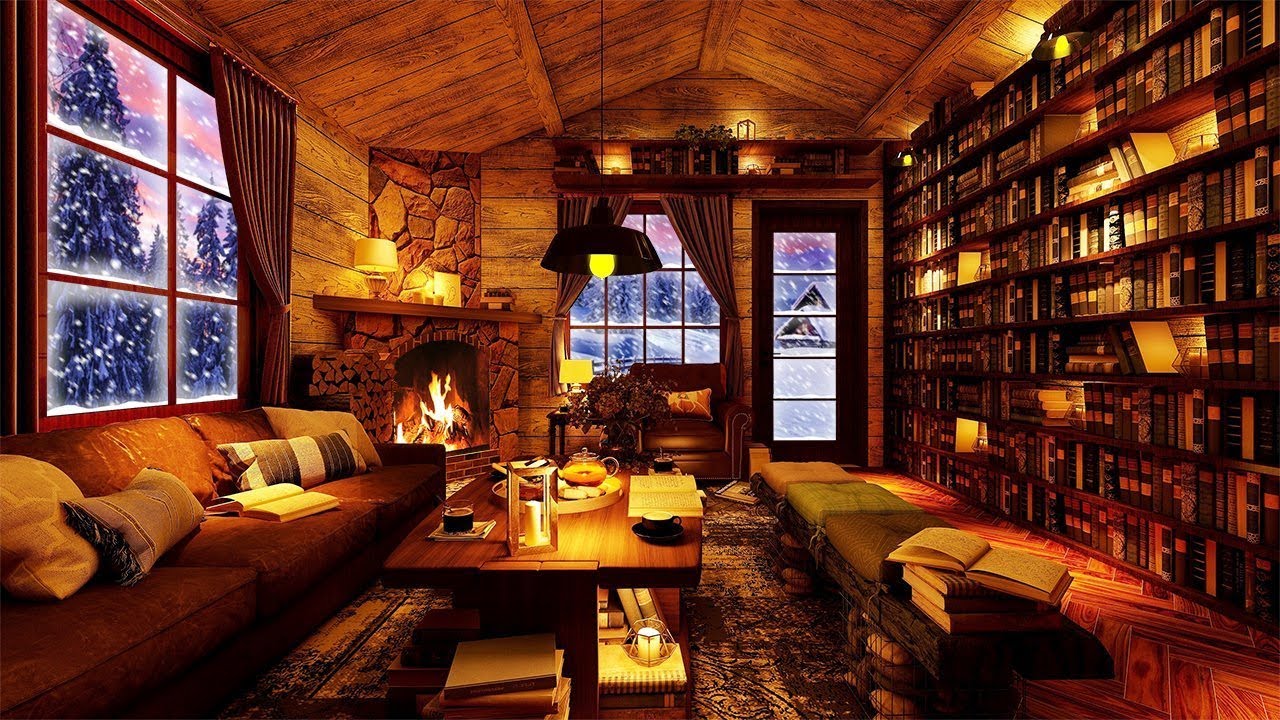 Cozy Jazz Music in Bookstore Cafe Ambience with Jazz Piano Music for Sleeping, Relaxing and Study