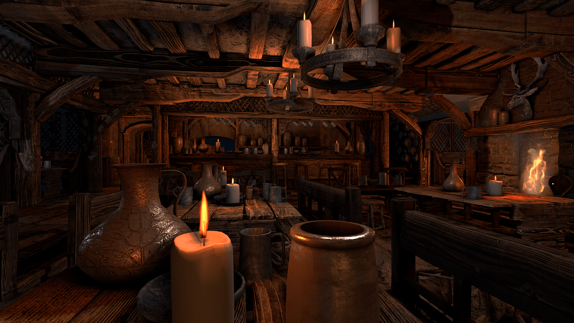 Medieval Tavern Wallpaper