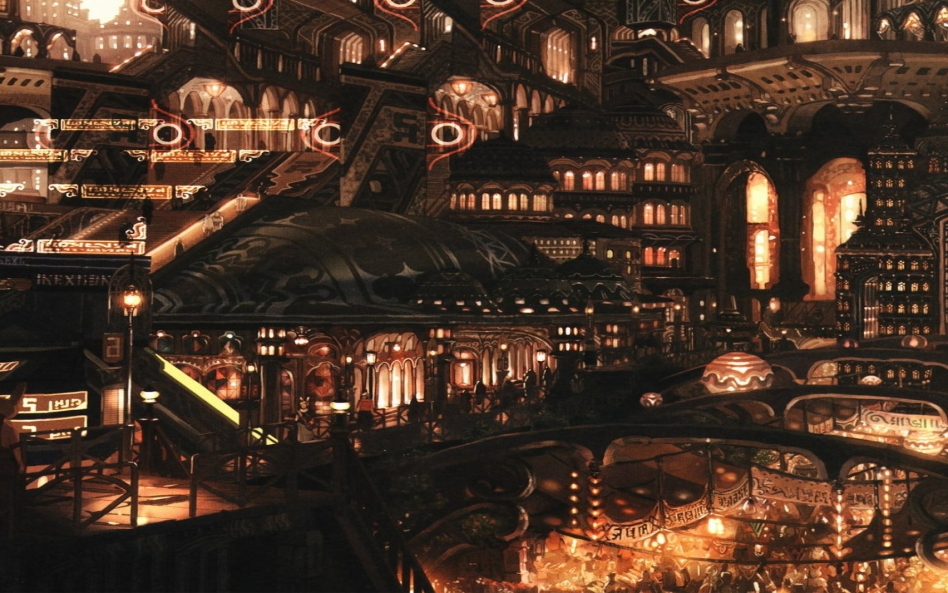 Wallpaper, 1920x1200 px, architecture, ART, artistic, artwork, building, cities, city, fantasy, original 1920x1200