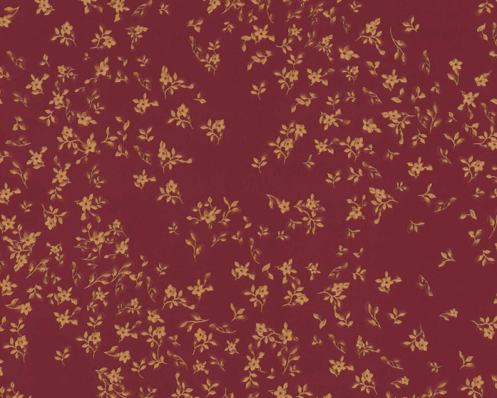 Versace Home Wallpaper «Baroque, Flowers, Beige, Brown, Metallic, Red» 935857