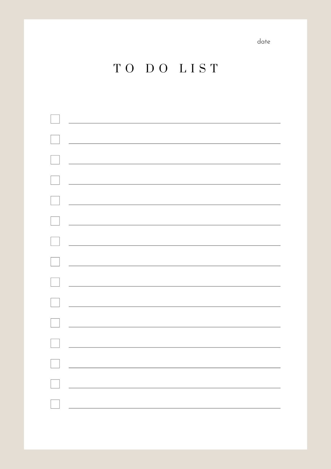 to do list