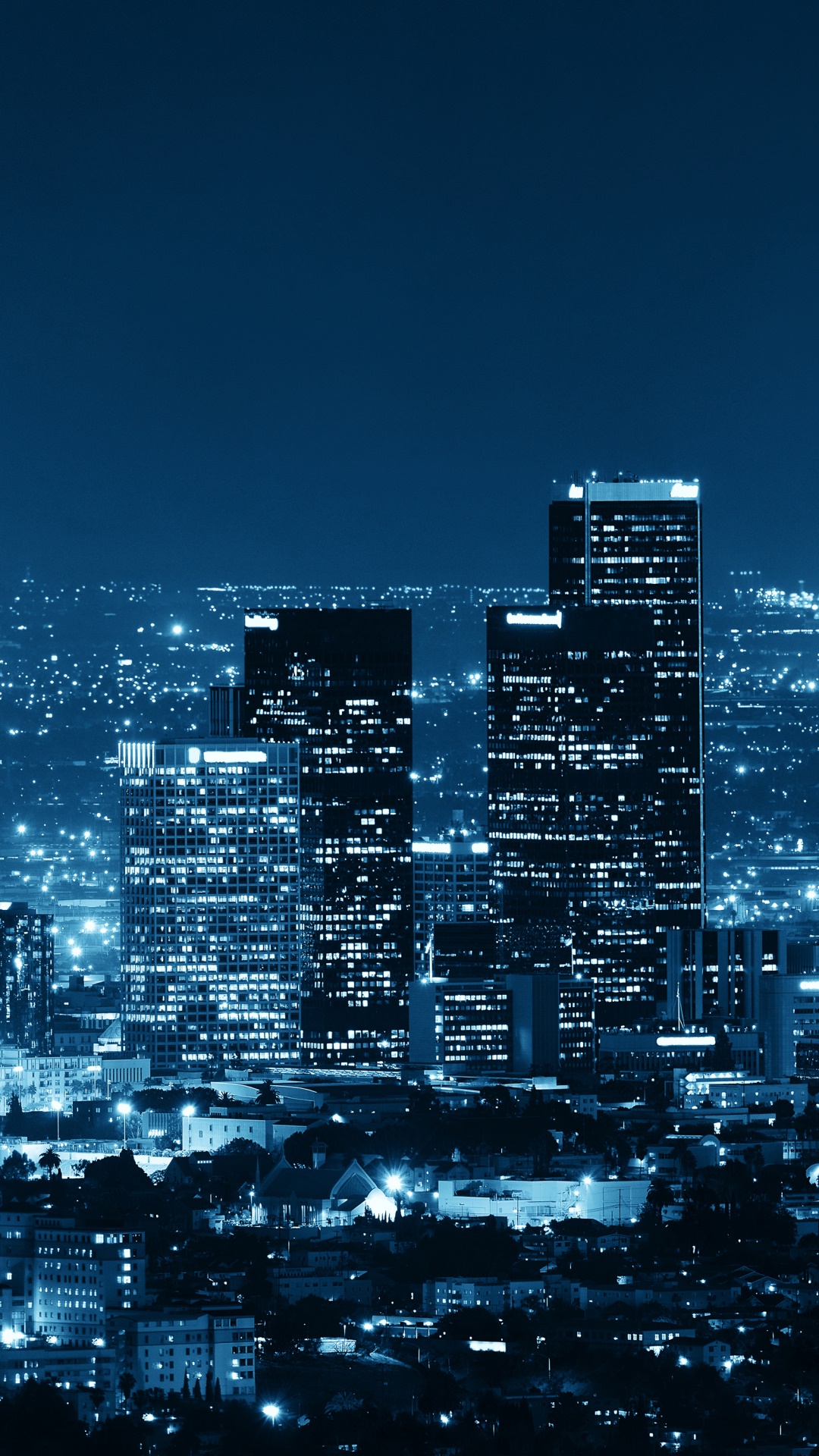 Wallpaper / Man Made Los Angeles Phone Wallpaper, Night, City, Cityscape, Building, Horizon, 1080x1920 free download