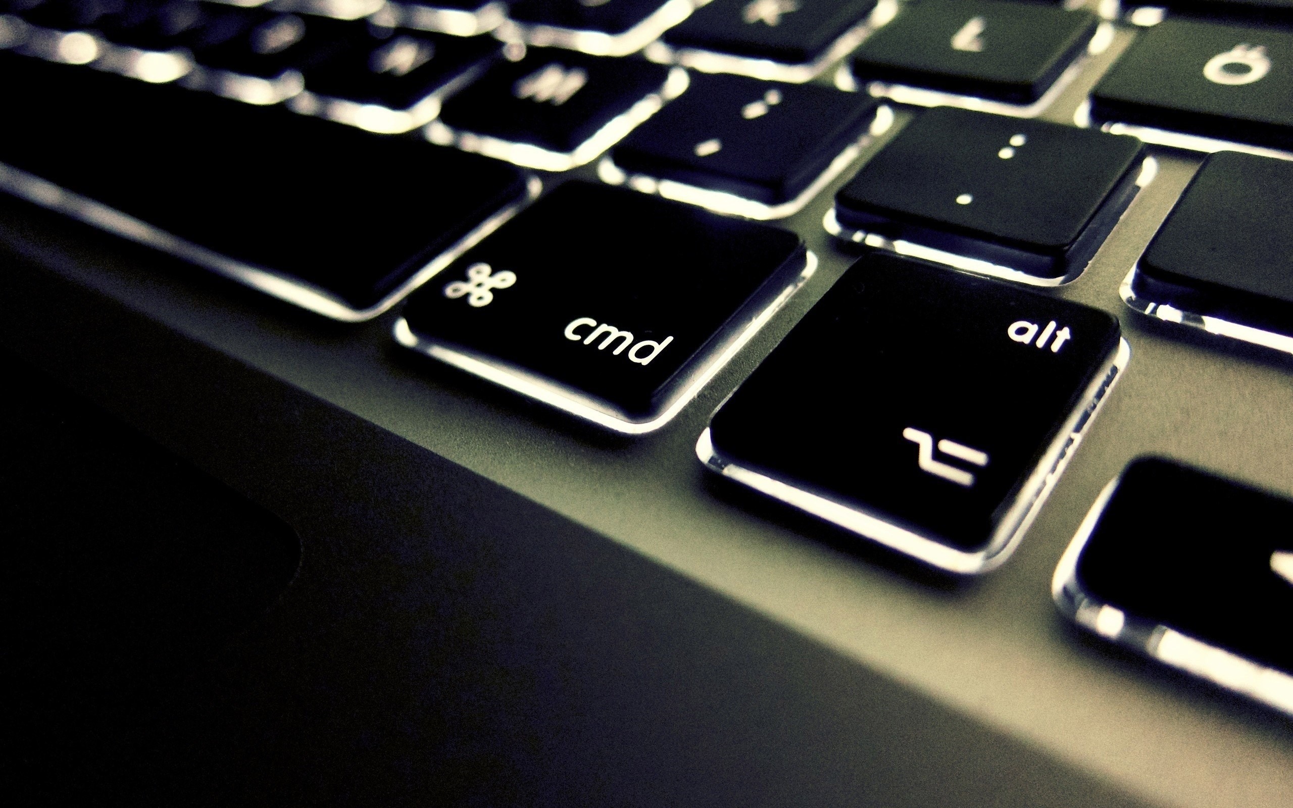 Macbook Black Keyboard Digital HD Wallpaper