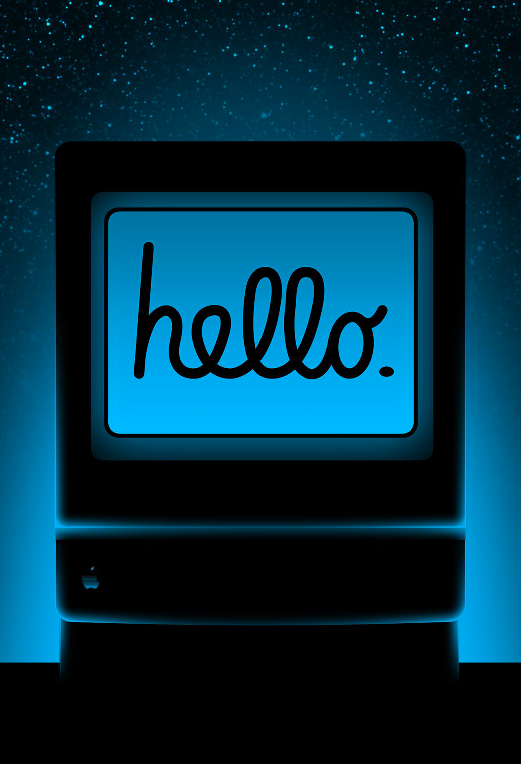 Hello Mac Wallpaper for iPhone 11, Pro Max, X, 8, 7, 6