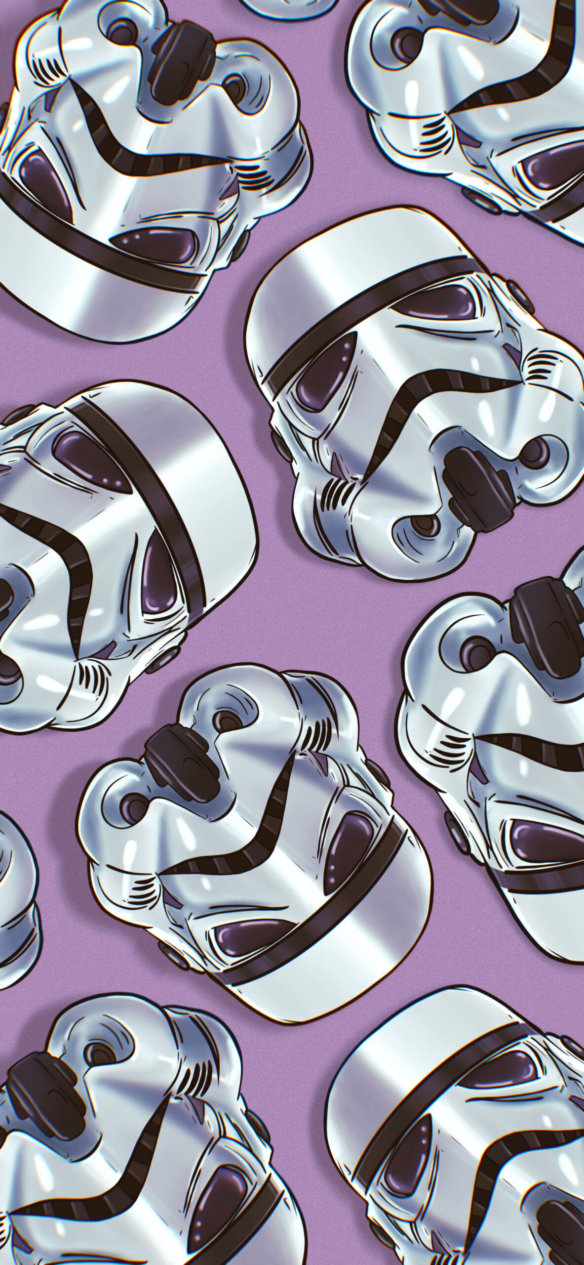 Star Wars Stormtrooper Helmet Purple Wallpaper HD