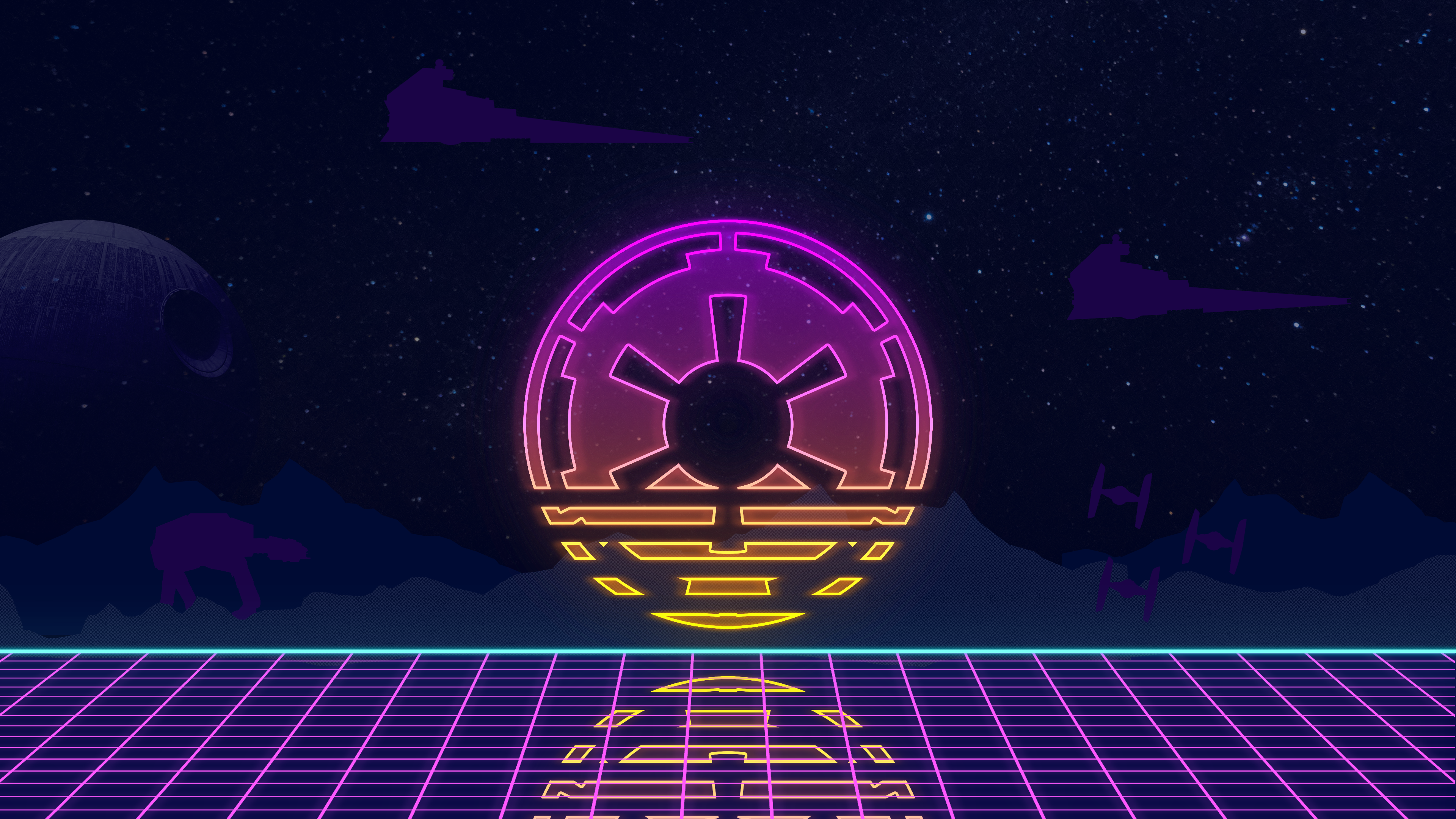 Vaporwave Imperial wallpaper I made [3840 x 2160]