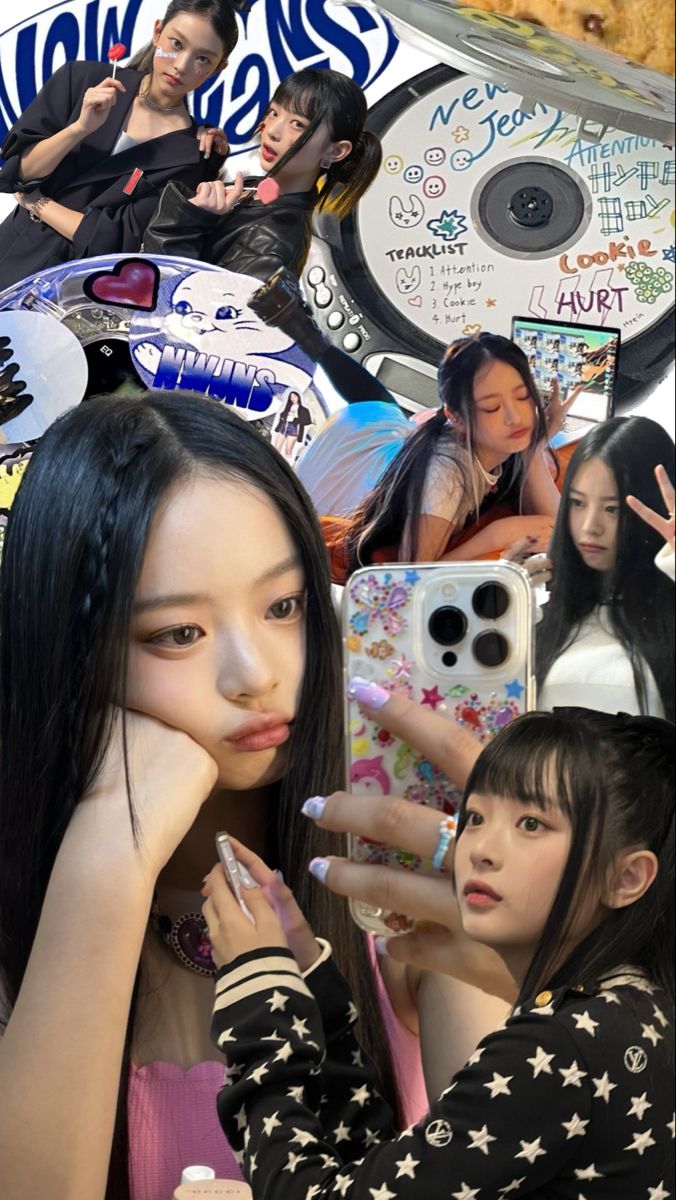 nwjns hanni picture collage. Selebritas, Wajah, Jungkook imut