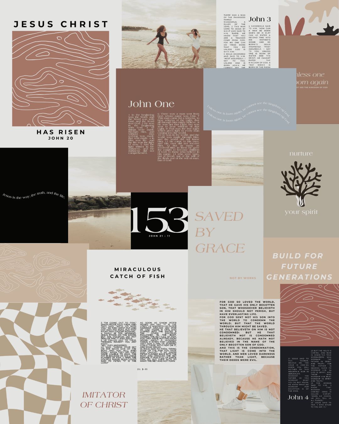 Book of John. Digital Collage Kit