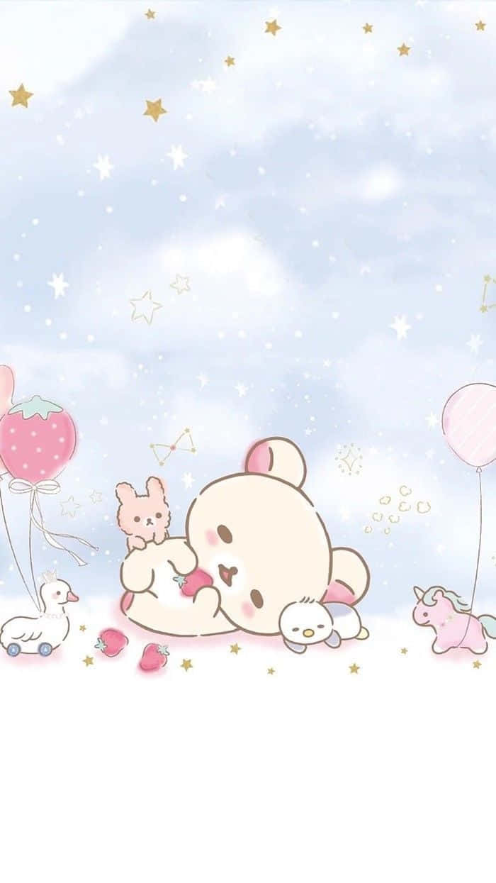 Download A soft and beautiful pastel world of cute Kawaii characters Wallpaper
