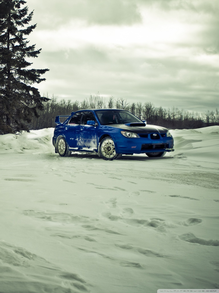 Subaru STI Winter Ultra HD Desktop Background Wallpaper for: Multi Display, Dual Monitor, Tablet