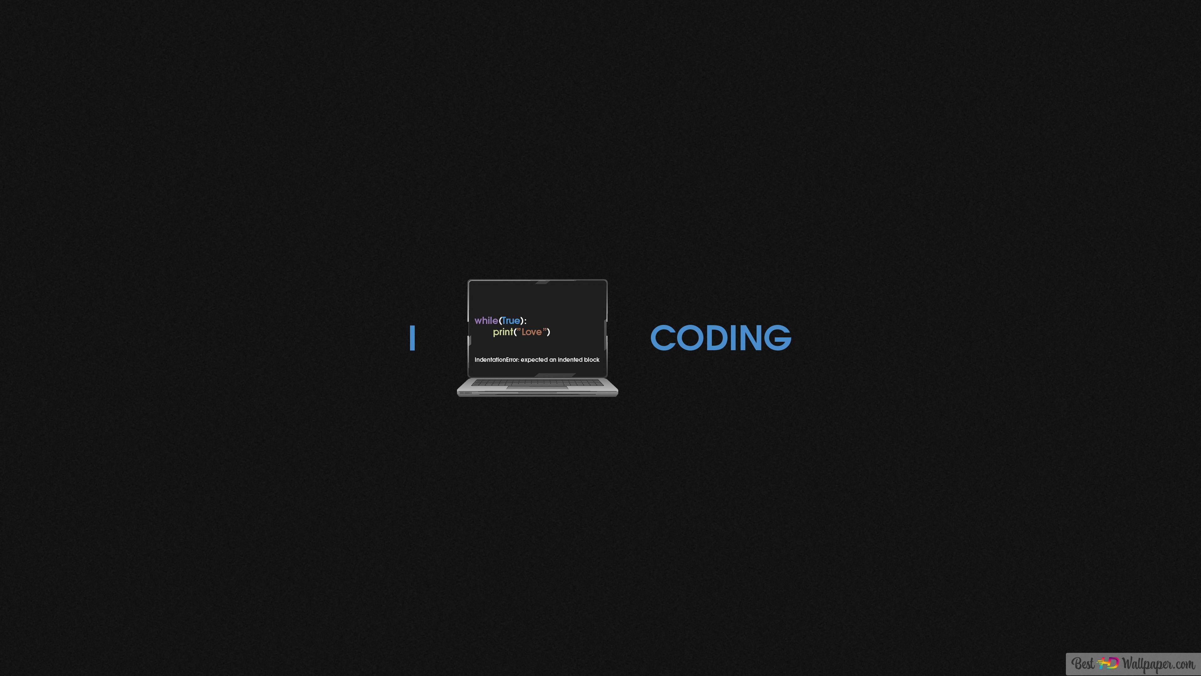 Funny python coding 4K wallpaper download