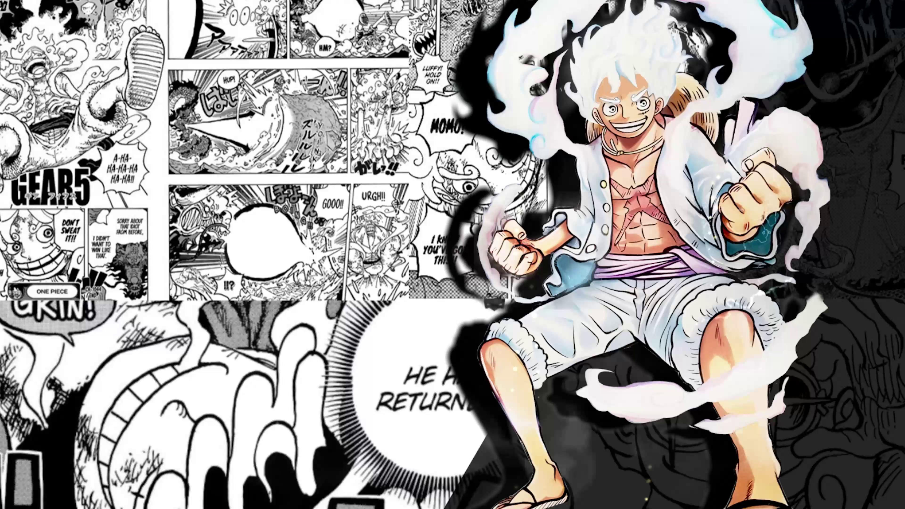 Luffy Gears 5 Wallpaper HD in 2022, Luffy gear 5, One piece drawing, Manga anime  one piece