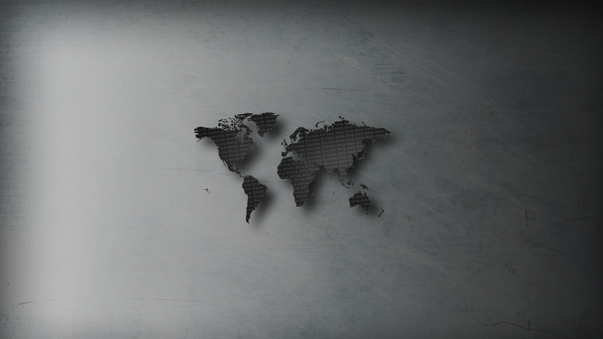 Digital Art Minimalism Simple Background World Map Continents Europe Africa Asia Australia South Ame Wallpaper:1920x1080