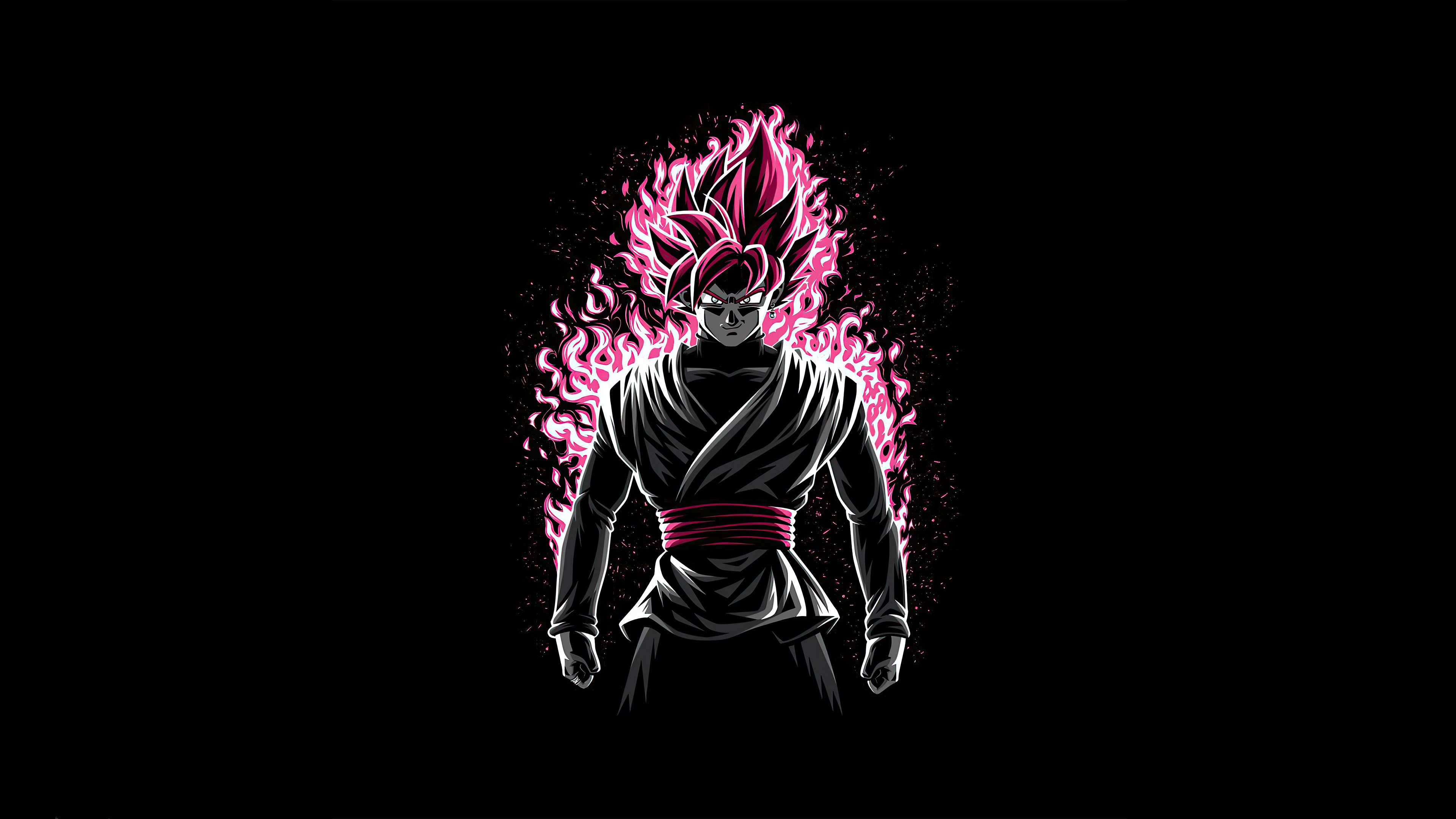 Wallpaper 4k Battle Fire Black Rose Dragon Ball Z Wallpaper