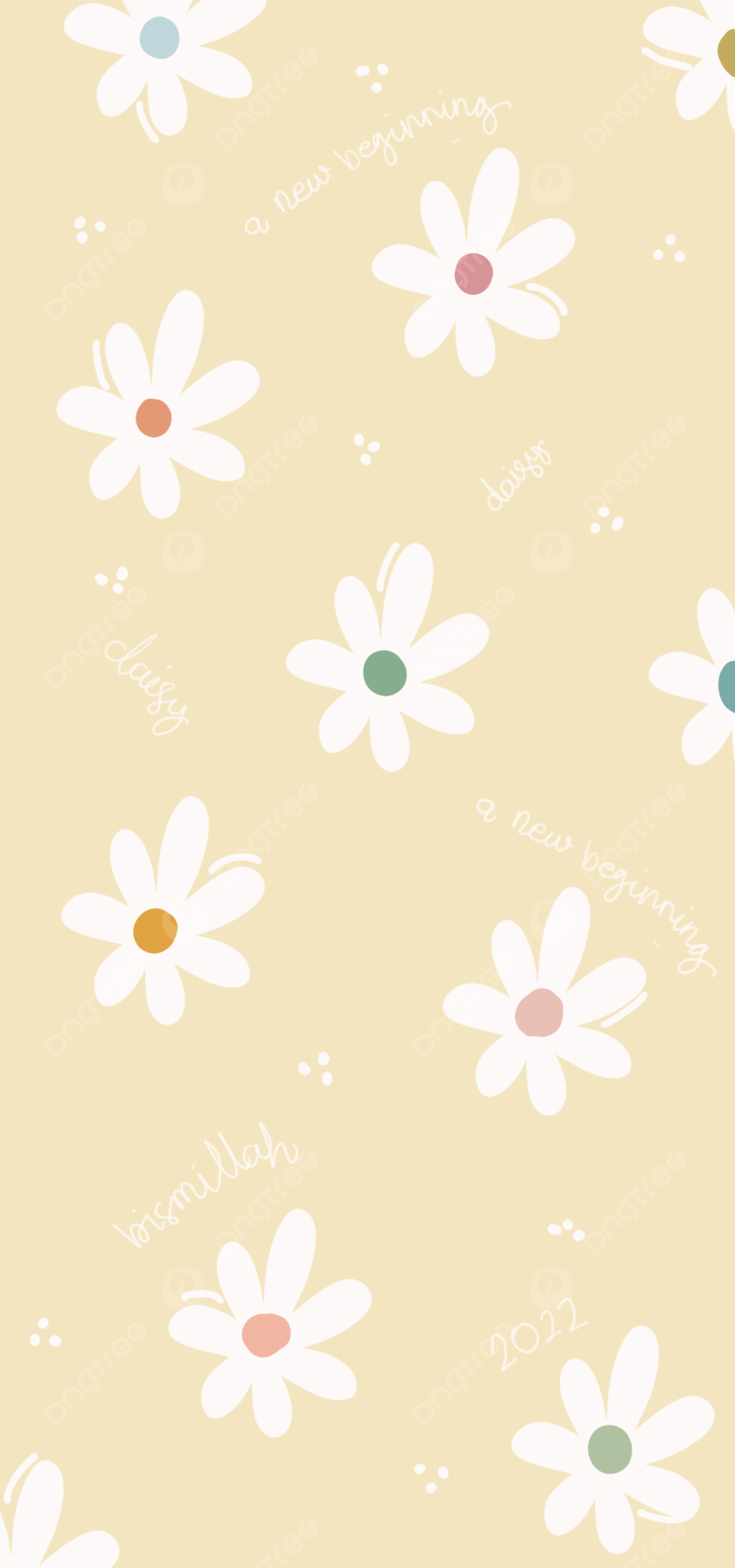 Kawaii Background Yellow Flower New Beginning Wallpaper Image For Free Download
