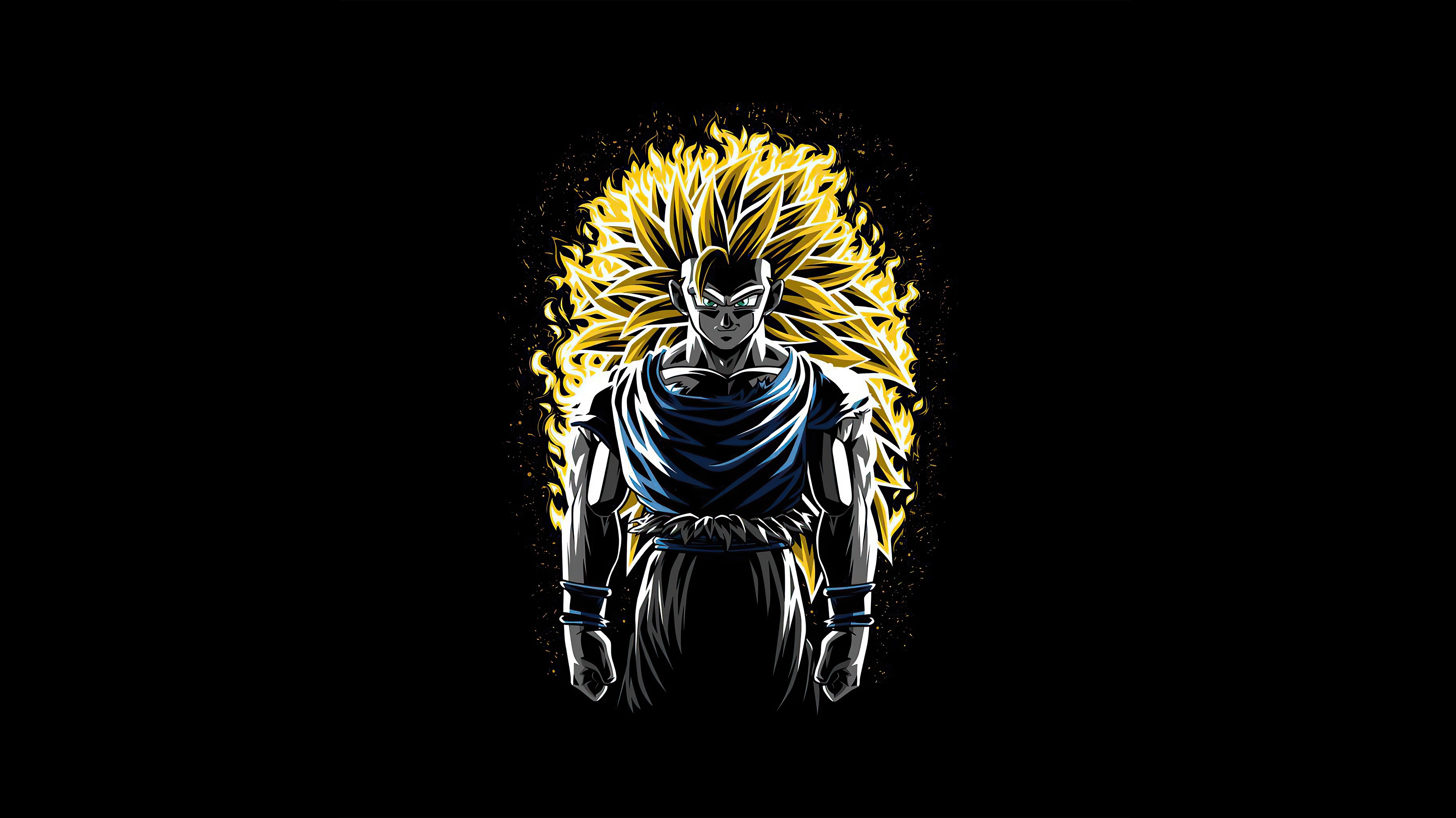 Wallpaper 4k Battle Fire Super Saiyan 3 Goku Dragon Ball Z Wallpaper