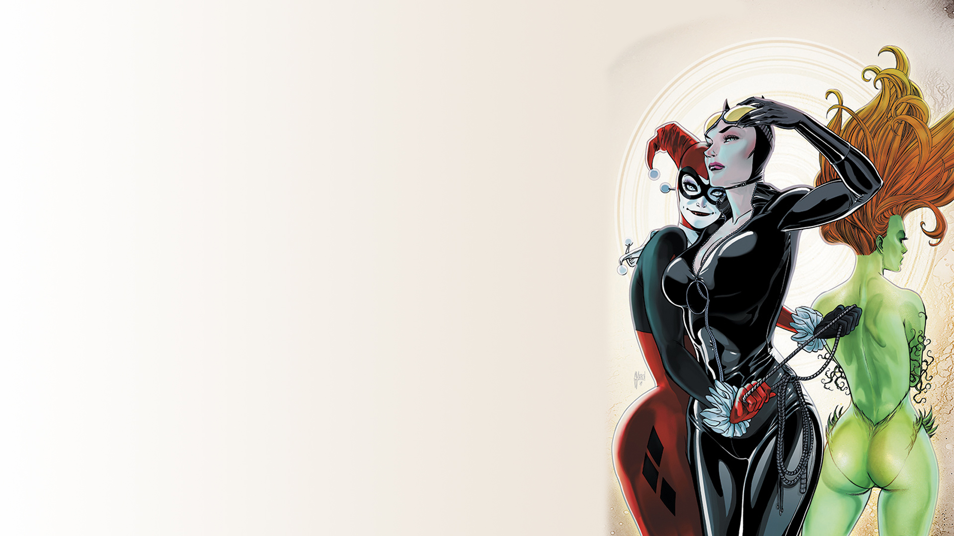 HD desktop wallpaper: Catwoman, Comics, Harley Quinn, Poison Ivy, Gotham City Sirens download free picture