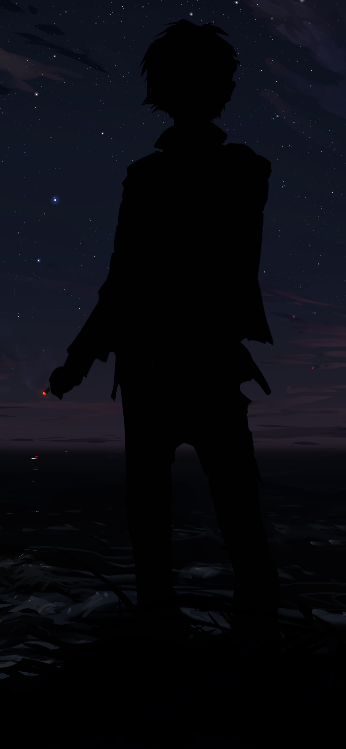 Wallpaper / Anime Boy Phone Wallpaper, Night, 1170x2532 free download