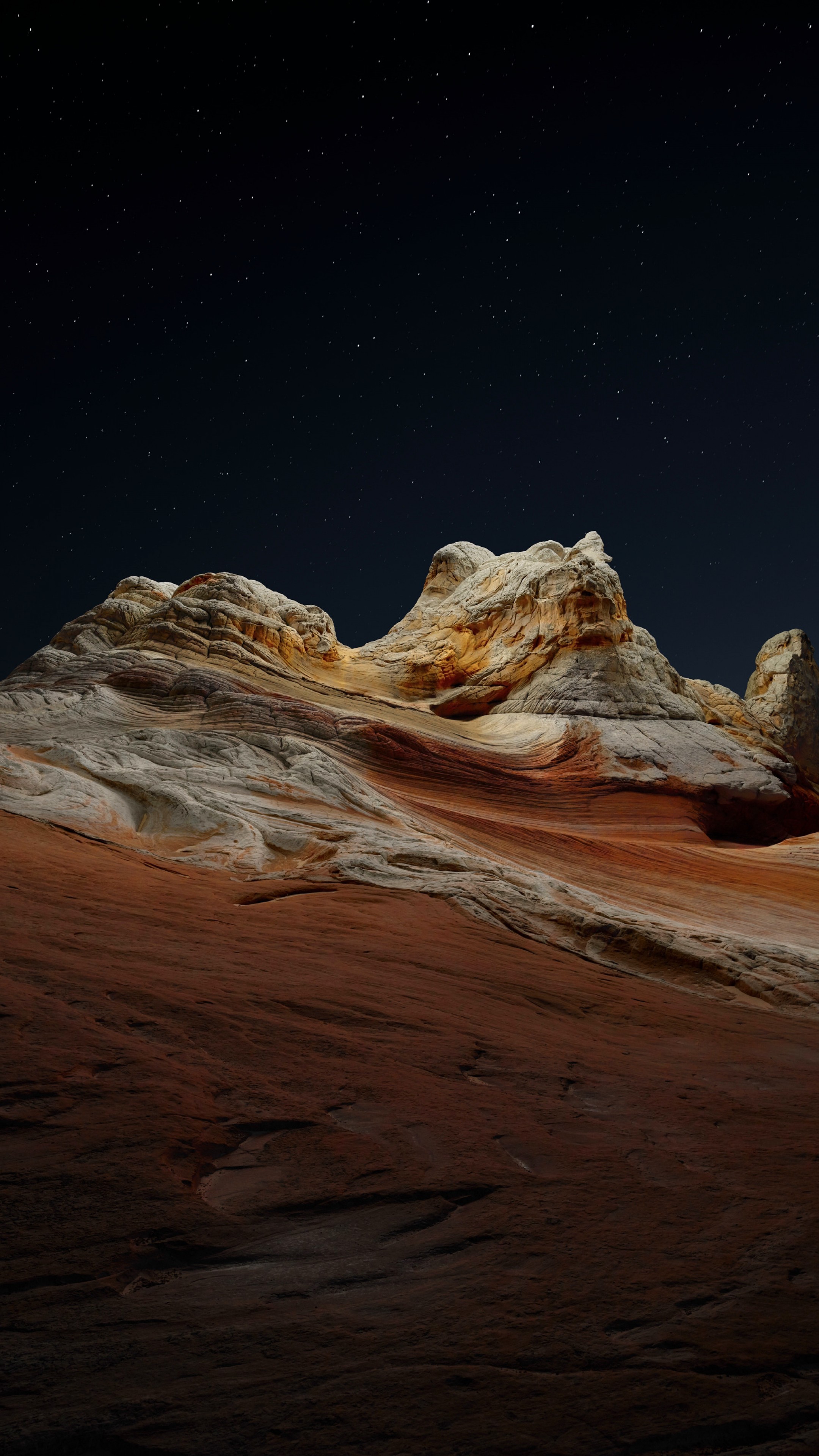 Wallpaper iOS 14.2, Desert Peak Night, 4K, OS