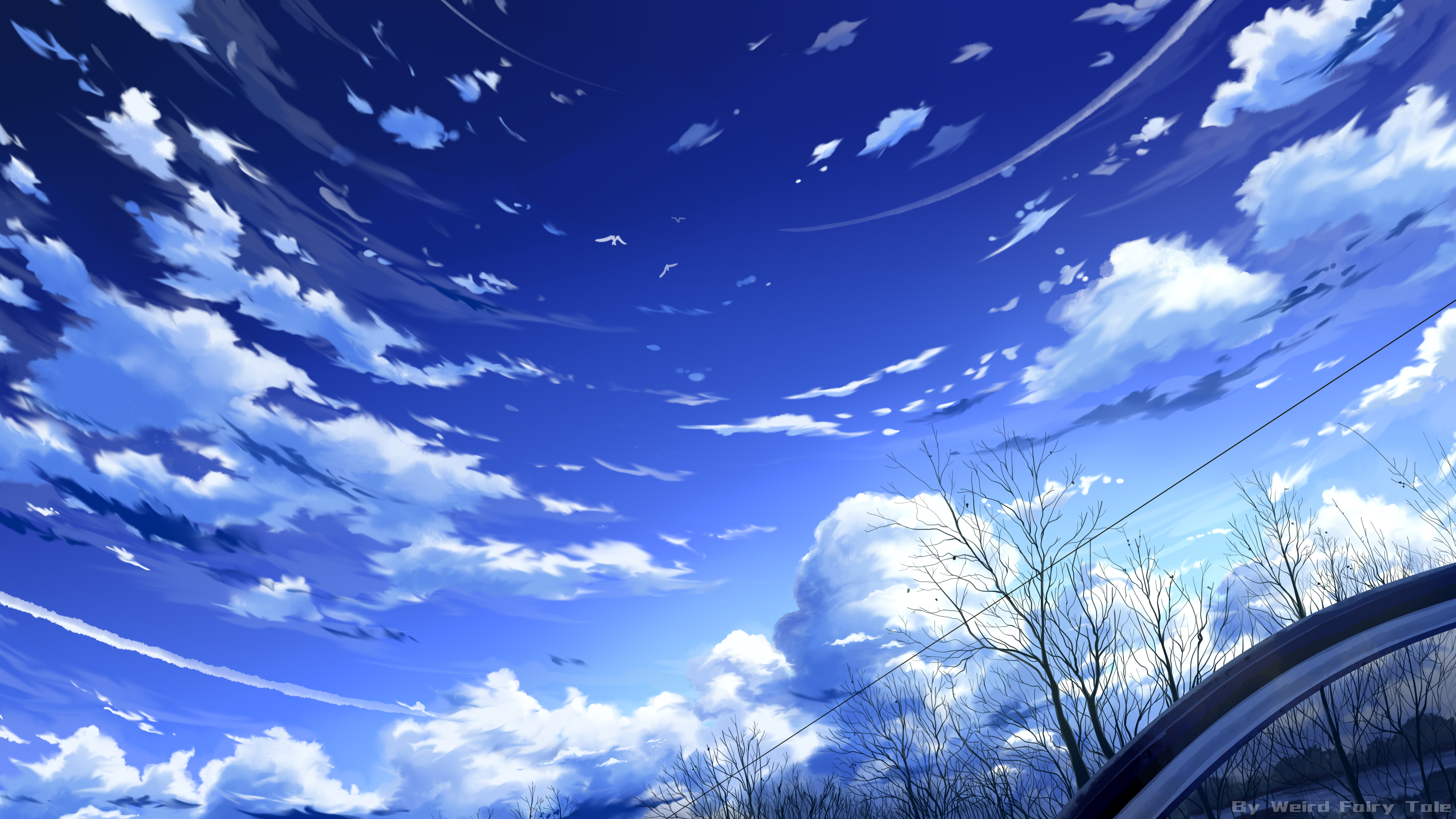 HD desktop wallpaper: Anime, Sky download free picture