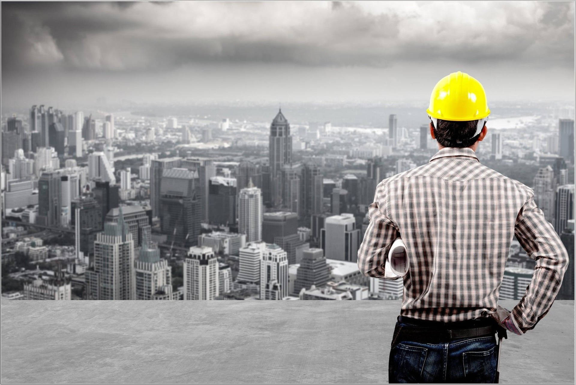 Download Civil Engineering Expert at Work Site Wallpaper