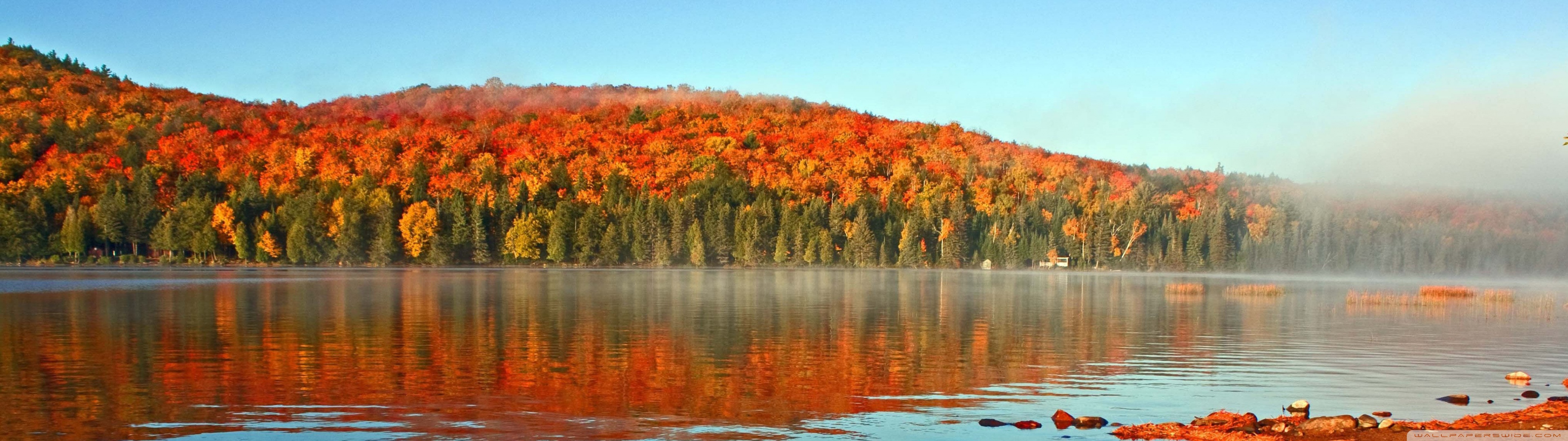 Free download Lake Shore Autumn Ultra HD Desktop Background Wallpaper for 4K [3840x1080] for your Desktop, Mobile & Tablet. Explore 3840X1080 Autumn Wallpaperx1080 Autumn Wallpaper, Halo Wallpaper 3840x1080