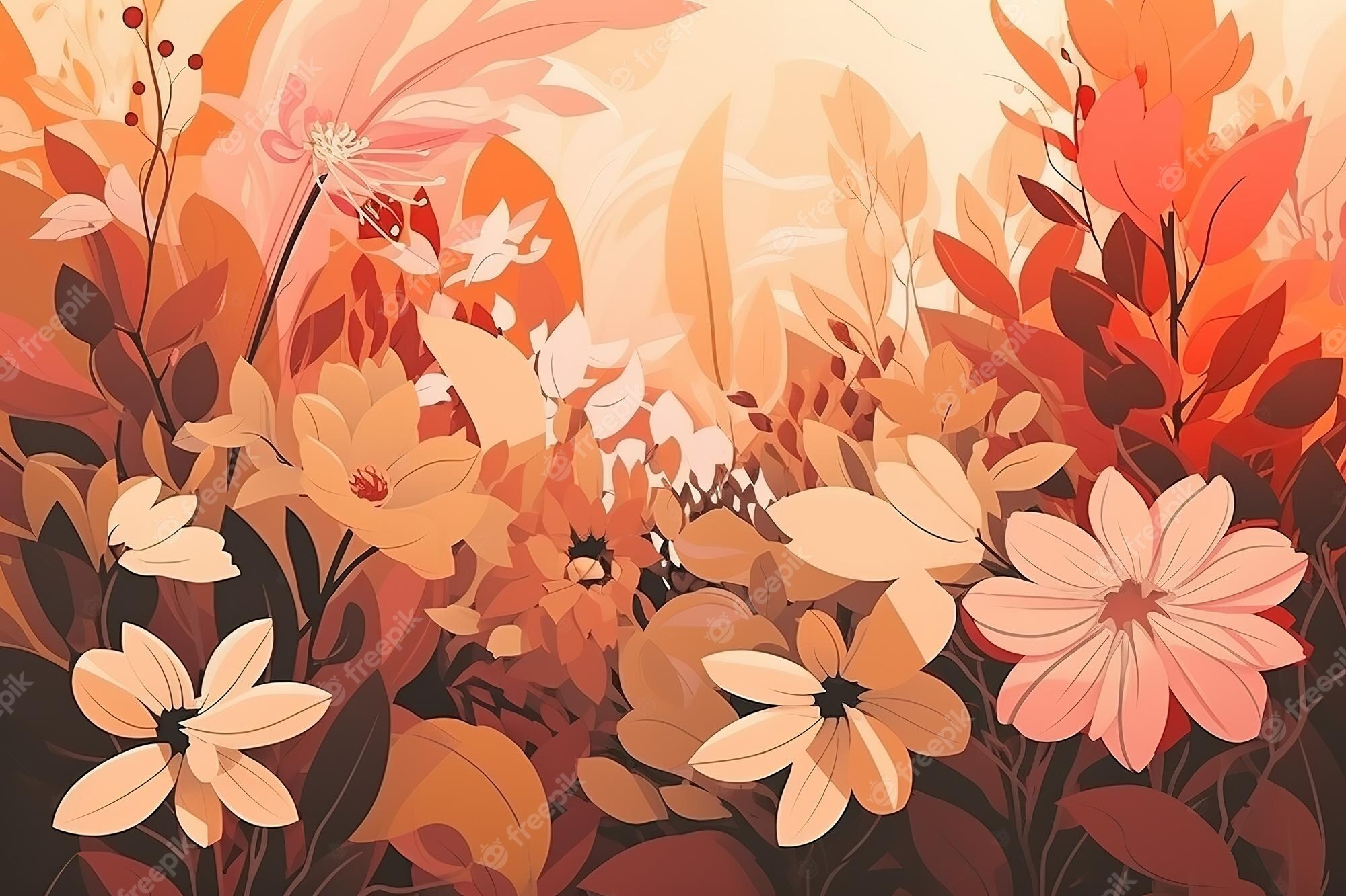 Fall Floral Wallpaper Image