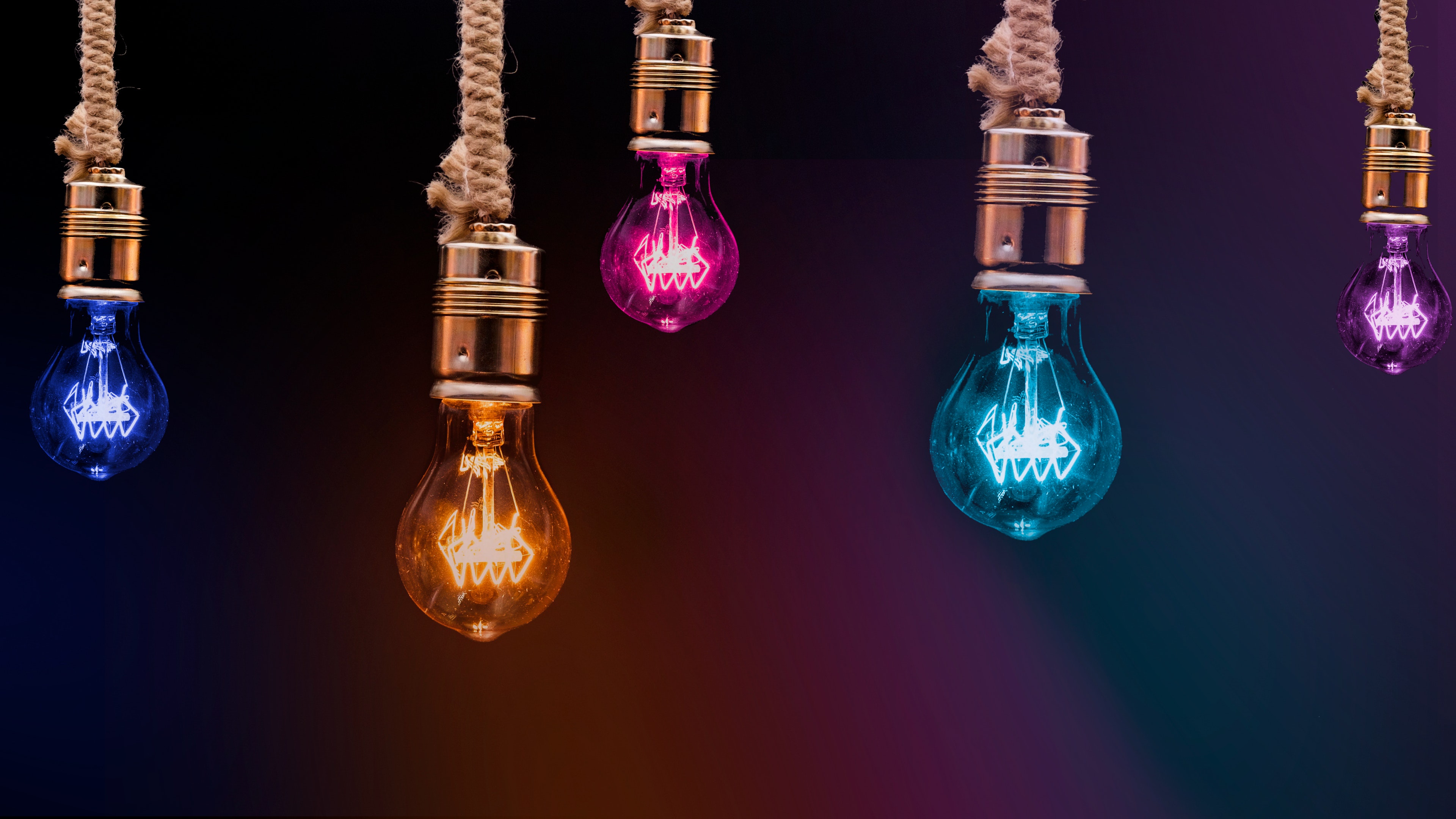 HD desktop wallpaper: Light, Colors, Light Bulb, Man Made download free picture